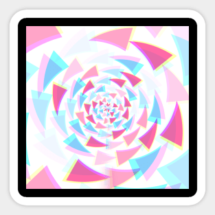 Tunnel Swirl Pastel Arrow Pattern Sticker